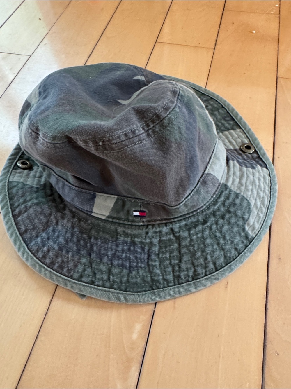 Kids Tommy Hilfiger Olive Green Camo Bucket Hat